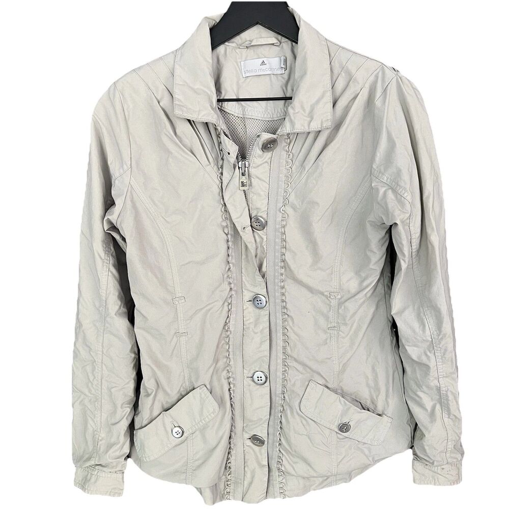 Adidas Stella McCartney Jacket Womens M Golf Performance Windbreaker Gray